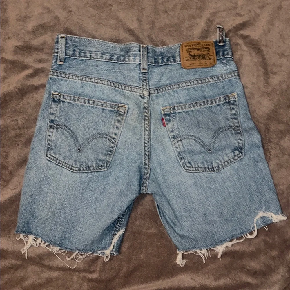 Levi's Men's Blue Denim Cutoff Shorts